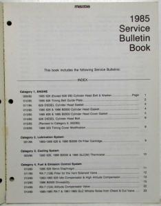 1985 Mazda Service Bulletin Manual