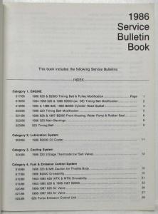 1986 Mazda Service Bulletin Manual