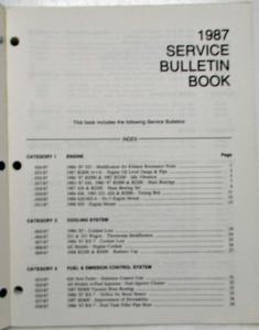 1987 Mazda Service Bulletin Manual