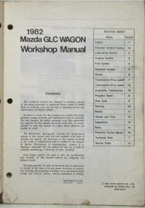 1982 Mazda GLC Wagon Service Shop Repair Manual