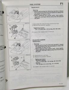 1990 Mazda MPV Service Shop Repair Manual in Binder