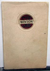 1912 Winton Six 48 HP Sales Brochure Catalog Hardbound Original