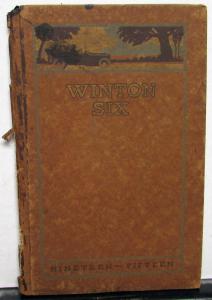 1915 Winton Six Model 21 Sales Brochure Catalog Hardbound Original