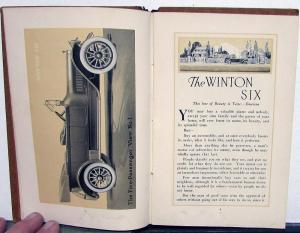 1915 Winton Six Model 21 Sales Brochure Catalog Hardbound Original