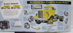 1956 White Truck 9000 Dimensions Sales Brochure Original