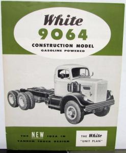 1957 White Truck Model 9064 Construction Specifications Sales Brochure Original