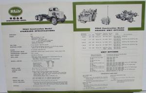 1957 White Truck Model 9064 Construction Specifications Sales Brochure Original