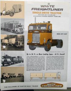 1966 White Freightliner Single Drive Tractor Sales Insert Original