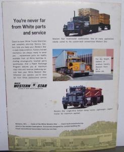 1972 White Western Star Features Sales Brochure Original