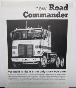 1972 White Road Commander Specifications Sales Brochure Original