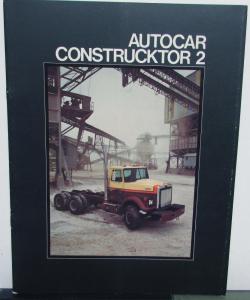 1980 White Autocar Construcktor 2 Features  REVISED Sales Brochure Original