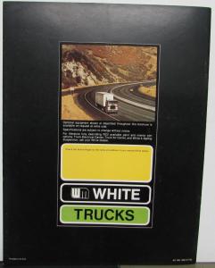 1980 White Road Commander 2 Features Sales Brochure Original