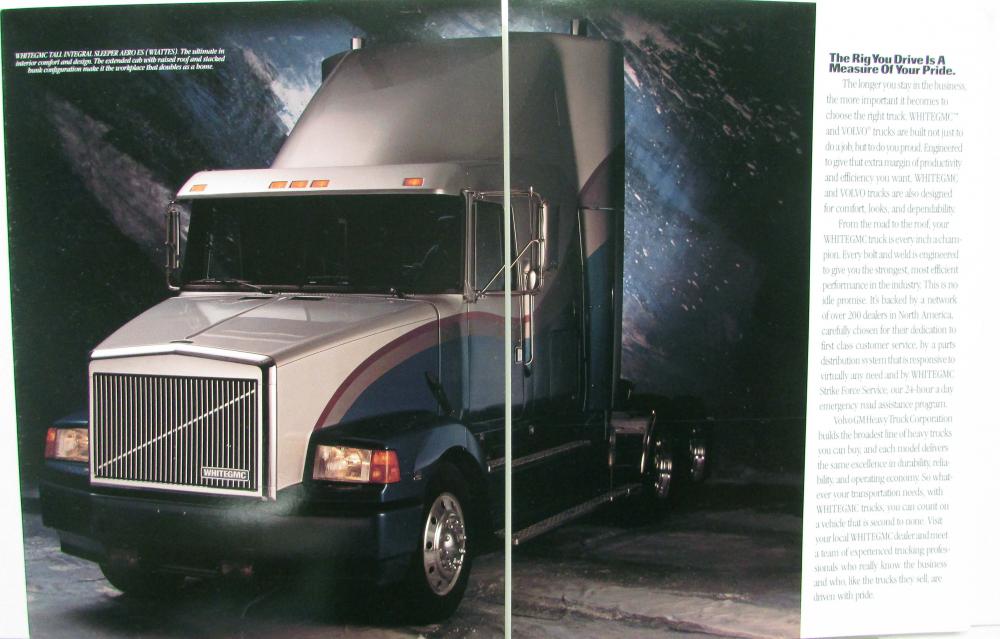 1991 White GMC Volvo Trucks Sales Brochure Original