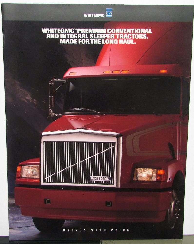 1991 White GMC Conventional Integral Sleeper Tractor Sales Brochure ...