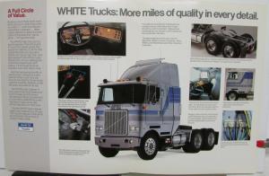 1985 White High Cabover Truck REVISED Features Sales Brochure Original