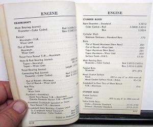 1961 Lincoln Comet Mercury Continental Service Specifications Handbook