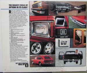 1983 Chevrolet S 10 Pickups Sales Brochure Original