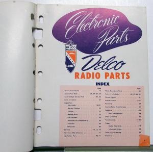 1952 Delco Electronic & Radio Parts GM Dealer Catalog Book Cadillac Chevy GM