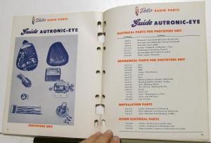 1952 Delco Electronic & Radio Parts GM Dealer Catalog Book Cadillac Chevy GM