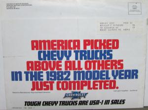 1983 Chevrolet Trucks Features Sales Brochure Original