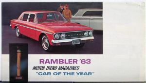 1963 Rambler Classic Ambassador American Motor Trend Car Year Sale Folder Mailer