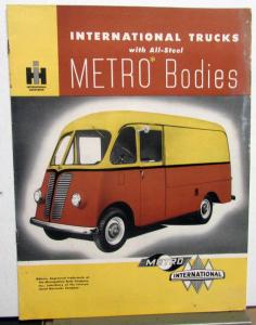 1949 International Trucks IHC All Steel Metro Bodies Sales Brochure Original