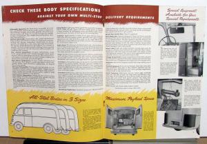 1949 International Trucks IHC All Steel Metro Bodies Sales Brochure Original