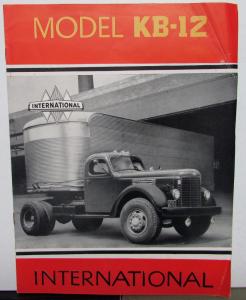 1949 International Trucks IHC Model KB 12 Sales Brochure Original