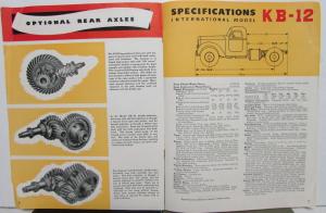 1949 International Trucks IHC Model KB 12 Sales Brochure Original