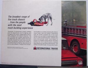 1965 International Trucks IHC Fire Truck Chassis LD MD HD Sales Brochure Orig