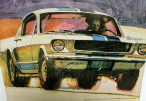 1966 Shelby American GT 350 Ford Mustang Promotional Race Poster Vintage Orig