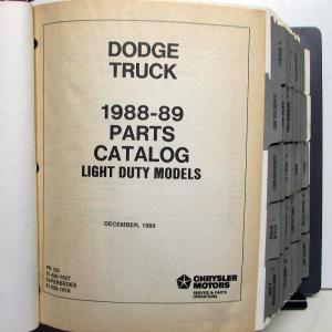 1988-1989 Dodge Light Duty Truck Dealer Parts Catalog Book Pickup Diesel Orig