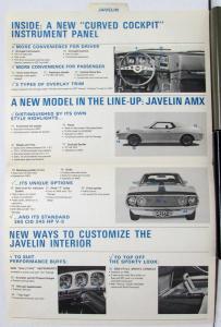 1971 AMC Javelin AMX Style Option Feature SALESMEN Dealer Item Data File Folder