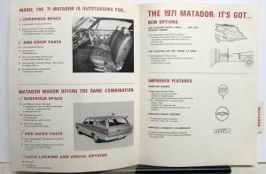 1971 AMC Matador Style Option Feature SALESMEN Dealer Item Data File Folder Orig