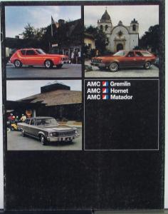 1975 AMC Gremlin Hornet Matador Color Sales Brochure Original