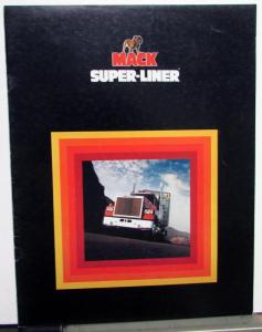 1978 Mack Truck Super Liner Features Sales Brochure Original