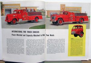 1959 International IH Dealer Fire Truck Chassis Sales Brochure Emergency Rescue