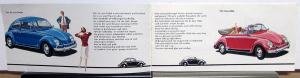 1959-60 Volkswagen Dealer Sales Brochure Beetle Convertible Karmann Ghia Van Bus