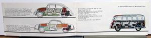 1959-60 Volkswagen Dealer Sales Brochure Beetle Convertible Karmann Ghia Van Bus