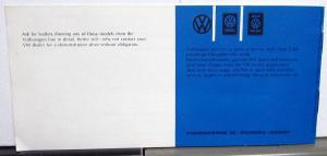 1959-60 Volkswagen Dealer Sales Brochure Beetle Convertible Karmann Ghia Van Bus