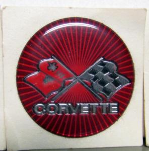 NOS Corvette Wheel Center Caps Inserts Stickers Decals Chevrolet 1.5" Set Of 4