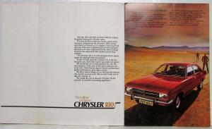 1971 Chrysler 180 Rather Exclusive Sales Brochure - UK Market - RHD