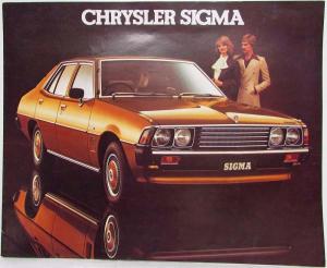 1978 Chrysler Sigma Sales Folder - Australian Market