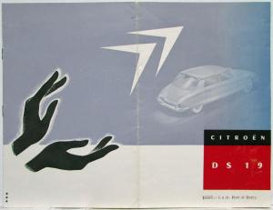 1956 Citroen DS 19 Sales Brochure