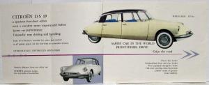 1956 Citroen DS 19 Sales Brochure