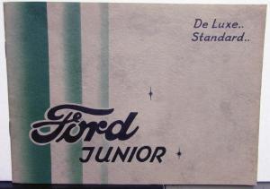 1936 Ford Junior De Luxe Standard DANISH TEXT Sales Brochure Original