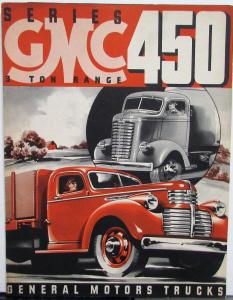 1941 GMC Truck Series 450 CC & AF 3Ton Sales Brochure Folder Orig Form A 343