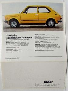 1973 Fiat 127/CL/1050 Sales Folder Mailer