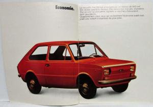 1974 Fiat 133 Sales Brochure - French Text