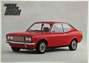 1975 Fiat 128 Sport Coupe Spec Sheet